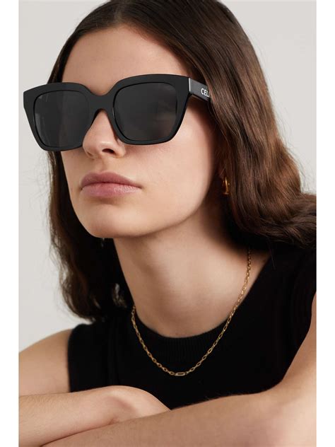 celine square black sunglasses|Celine oversized square sunglasses.